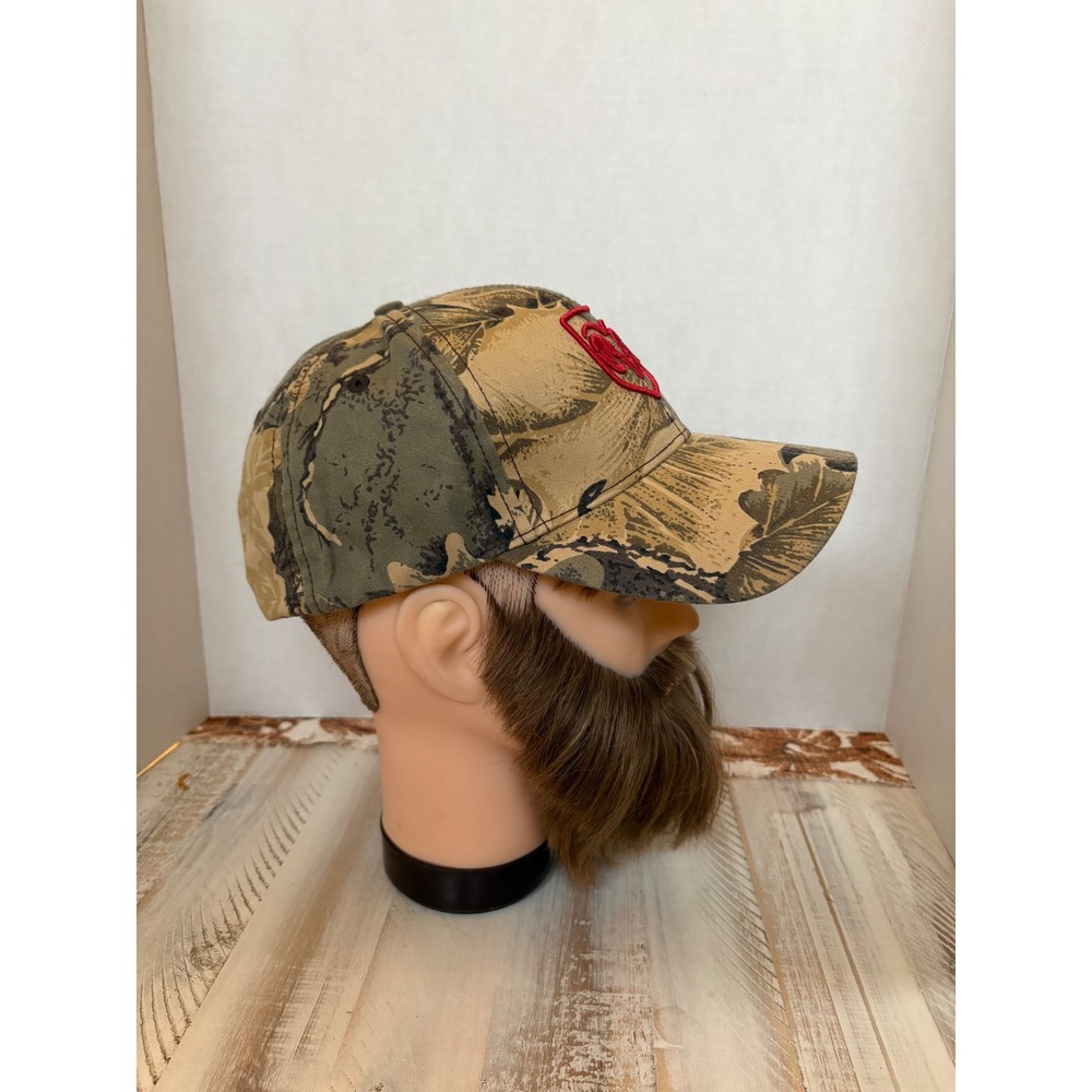 Dodge Ram Hemi Camo Snapback Hat Red Logo Embroidered Camouflage Trucker Cap - Picture 4 of 4